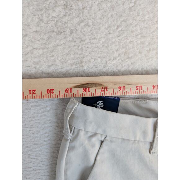 NEW Izod Sportflex Pants Mens 38x34 Cream Performance Plus Stretch - Picture 4 of 16